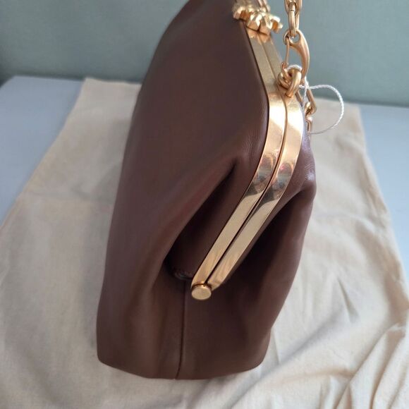 Tory Burch Cleo Leather Bag In Moose - Picture 7 of 14